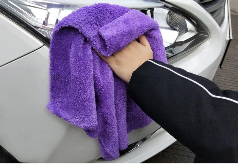 3/5/10pcs Car Wash Microfiber Towel Cleaning Drying Car Polishing Cloth Soft Edgeless Car Detailing Waxing Towel 40X40CM 350GSM