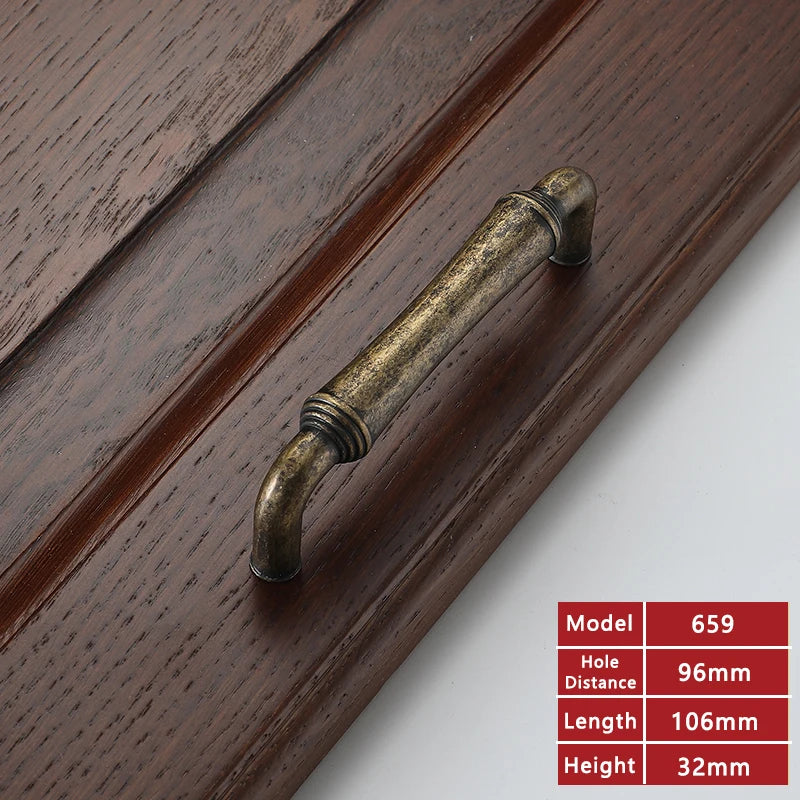 YUTOKO Retro Cupboard Pull Handles Metal Antique Brass Wardrobe 128mm Kitchen Drawer Cabinet Door Handle Furniture Knobs