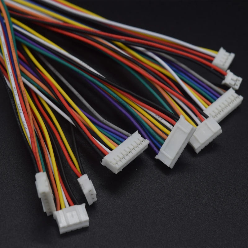 10Sets Mini Micro JST 2.0 PH Male Female Connector 2/3/4/5/6/7/8/9/10-Pin Plug With terminal Wires Cables Socket 200MM 26AWG