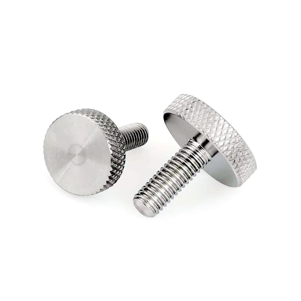 1/5pc M3 M4 M5 M6 M8 M10 GB835 304 A2-70 Stainless Steel Knurl Flat Head Hand Tighten Curtain Wall Glass Thumb Screw Bolt DIN653