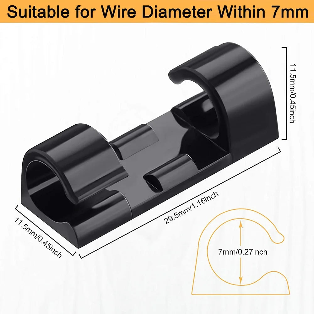 Untoom Kabel-Organizer-Clips für die Desktop-Wand, USB-Kabelmanagement, Drahtwickler, Manager, PC-Kabel, Handy-Ladedatenleitungswickler 