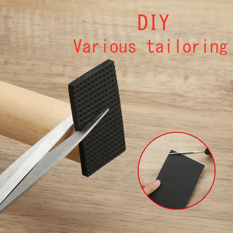 Rubber Pads For Chair Legs 1-24pcs Anti Slip Mat Bumper Damper Non-Slip Round Square Self Adhesive Table Feet Protector Hardware