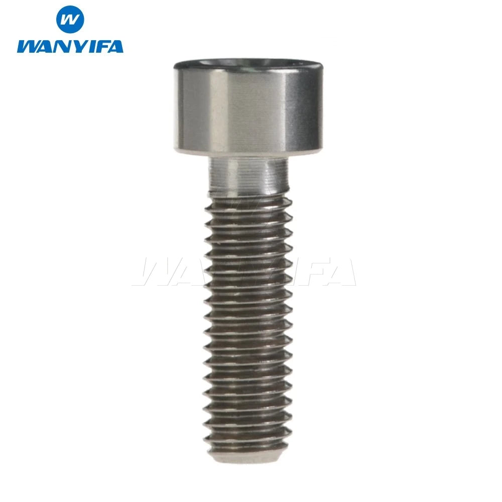 Wanyifa Titanium Ti Bolts M6 x 10 15 16 18 20 25 30 35 40 45 50 55 60 65mm Screw for Bicycle Headset Brake