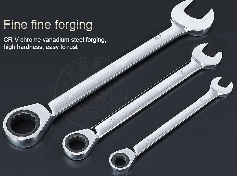 Ratchet Combination Metric Wrench Set Fine Tooth Gear Ring Torque and Socket Wrench Set Nut Tools for Repair