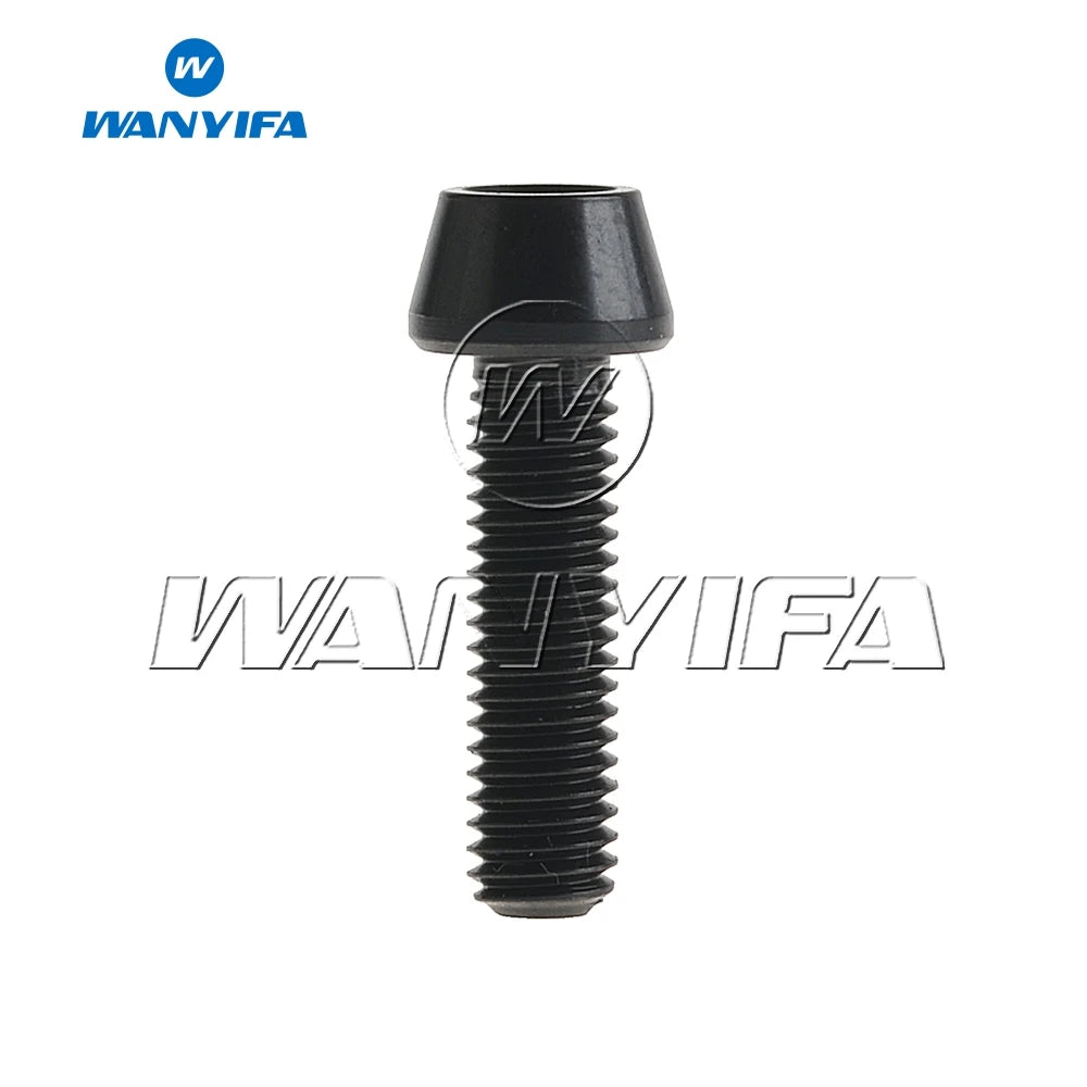 Wanyifa Titanium Bolt M5 x 9 16 18 20 25 30 35 40 45 50 55 60mm Allen Key Taper Head Bolt Screw for Bicycle Stem Seatpost