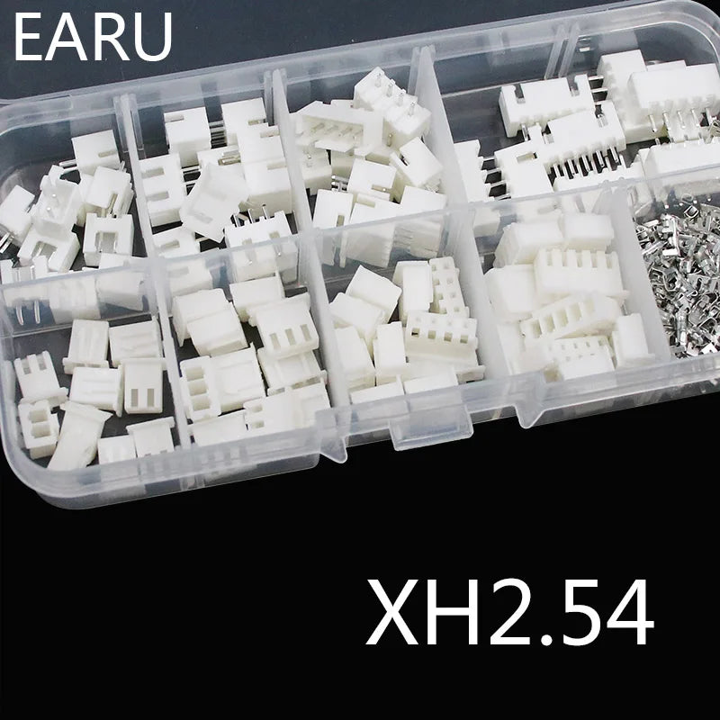 230 pièces XH2.54 PH2.0 2p 3p 4p 5 broches 2,54 mm 2,0 mm Kit de bornes à pas de 2,0 mm Boîtier Embase à broches Connecteur JST Connecteurs de fil Adaptateur 