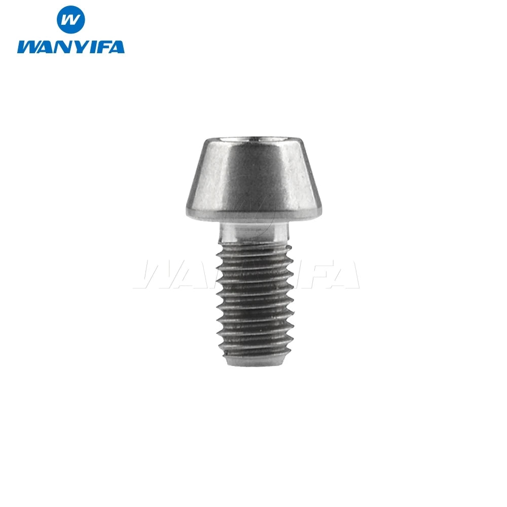 Wanyifa Titanium Bolt M5 x 9 16 18 20 25 30 35 40 45 50 55 60mm Allen Key Taper Head Bolt Screw for Bicycle Stem Seatpost