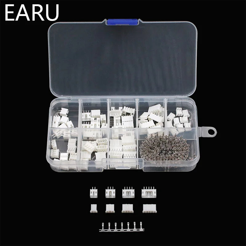 230pcs XH2.54 PH2.0 2p 3p 4p 5 pin 2.54mm 2.0mm Pitch Terminal Kit Housing Pin Header JST Connector Wire Connectors Adaptor