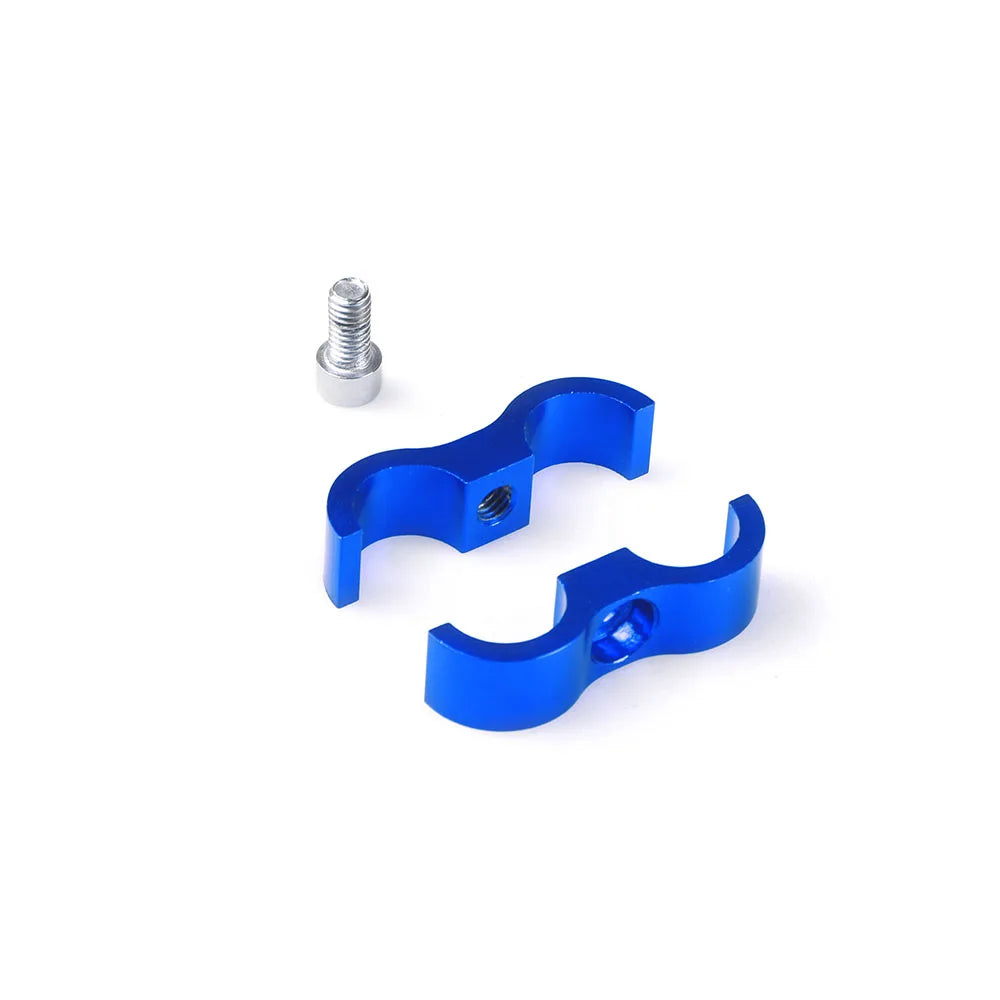 AN4 AN6 AN8 AN10 AN12 Braided Rubber Hose Line Clamp Aluminum Anodized Line Separator Separator Divider Clamp Kit Black Blue