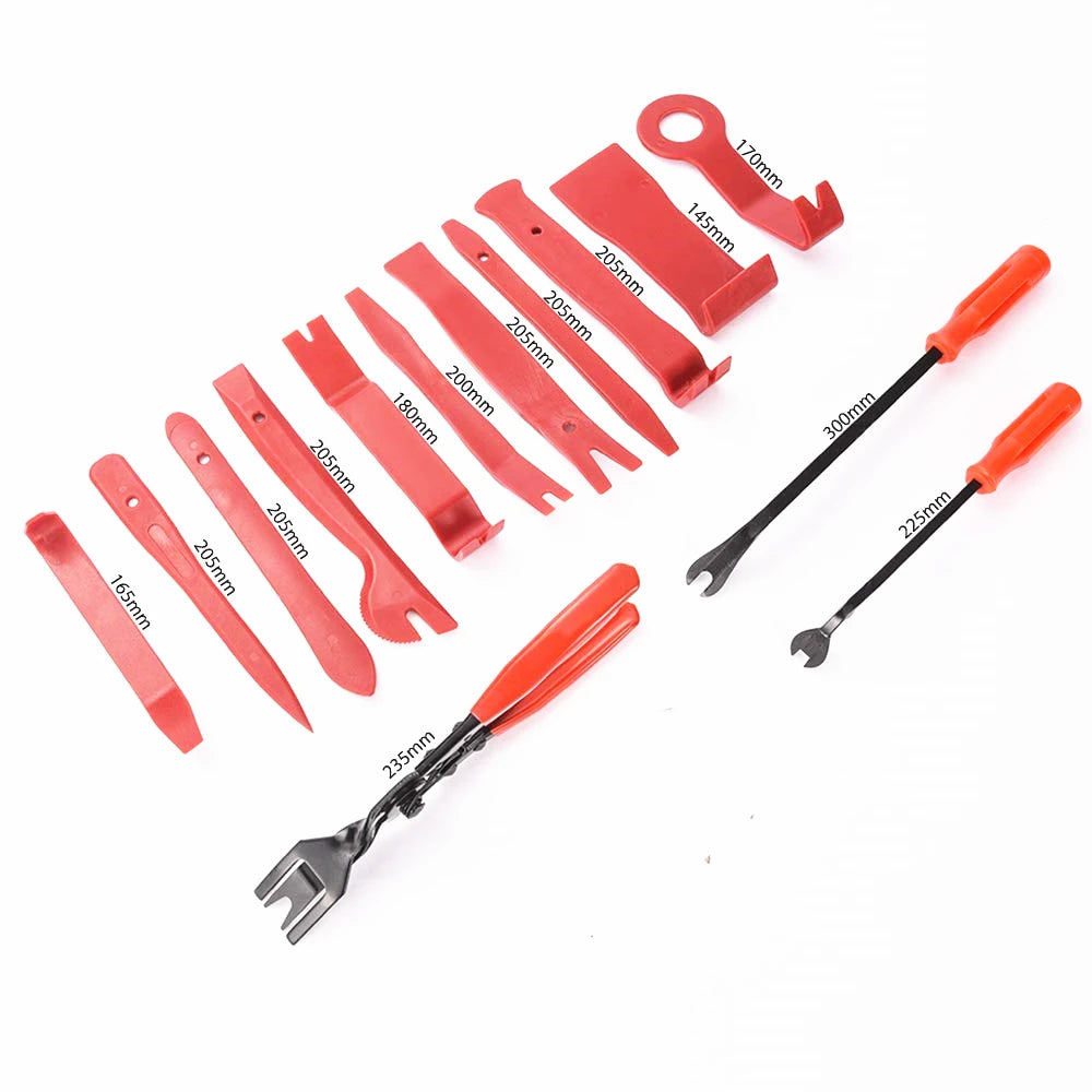 Car Trim Removal Tools Kit Auto Panel Dash Audio Radio Removal Installer Repair Pry Tools Kit Fastener Removal with Storage bag