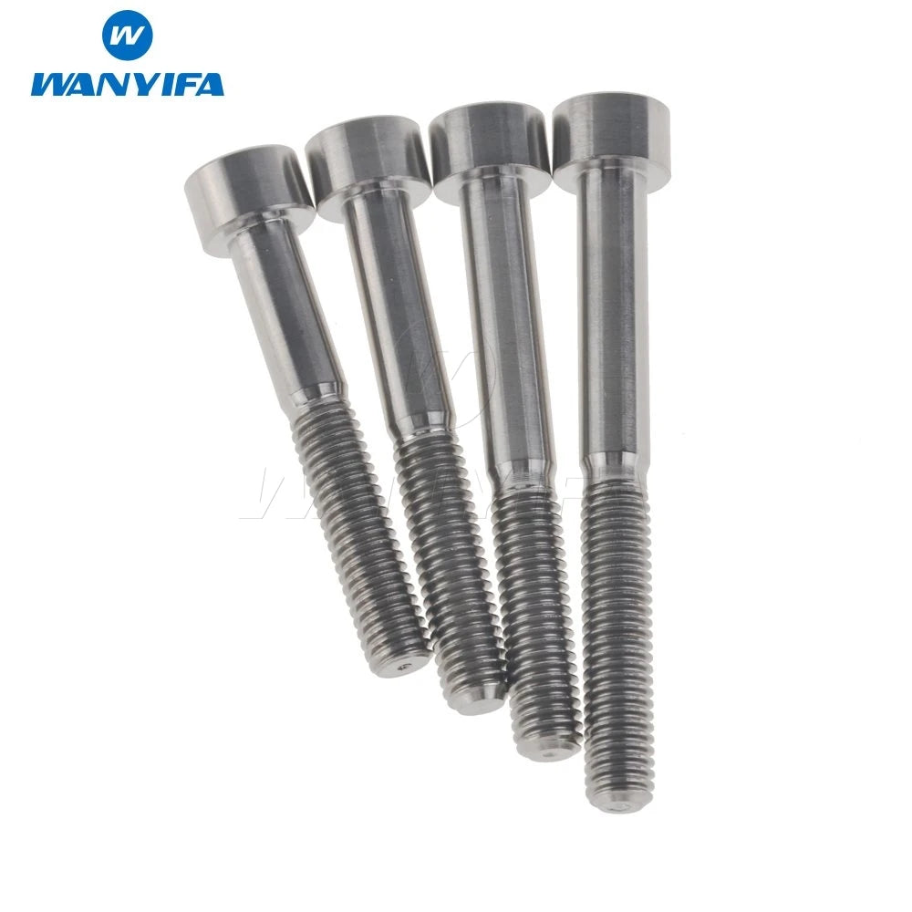 Wanyifa Titanium Ti Bolts M6 x 10 15 16 18 20 25 30 35 40 45 50 55 60 65mm Screw for Bicycle Headset Brake