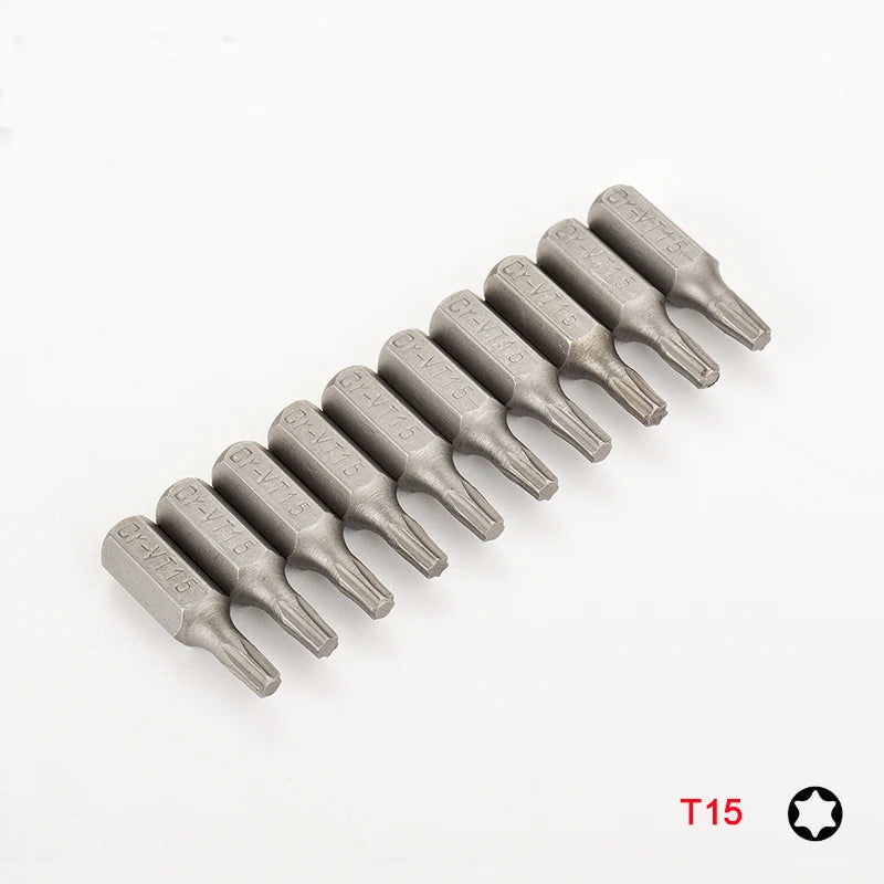 10 or 8pcs Torx Screwdriver Bit Set 1/4 Hex Shank Star T8 T10 T15 T20 T25 T30 T35 T40 Screw Driver Bits For Home Hand Tools