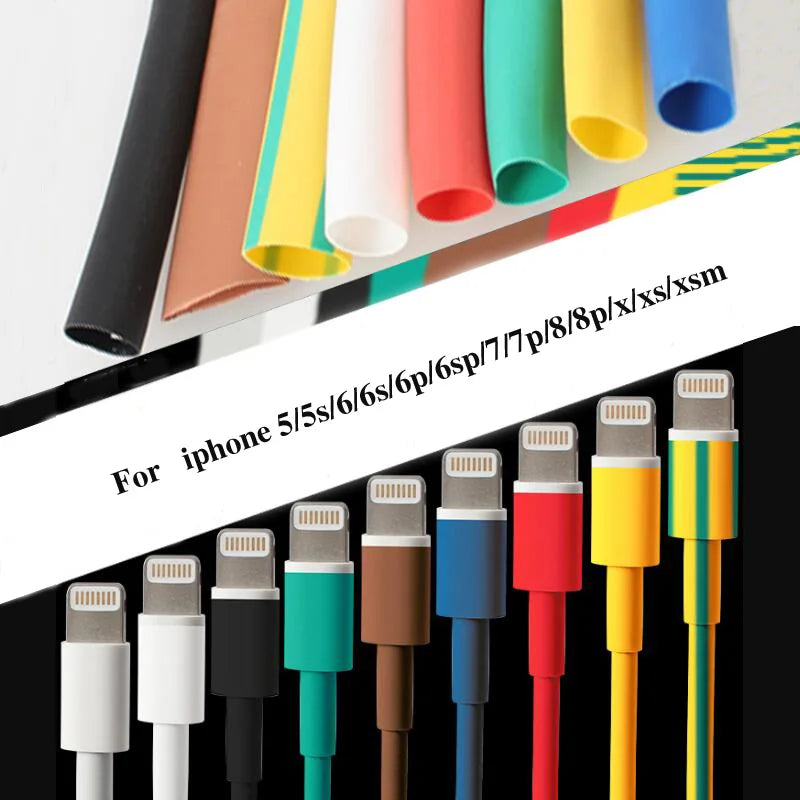 10cm Cable Protector Heat Shrink Tube Organizer Cord Management Cover For Android iPhone 5 5s 6 6s 7 7p 8 8p xs Earphone MP3 USB