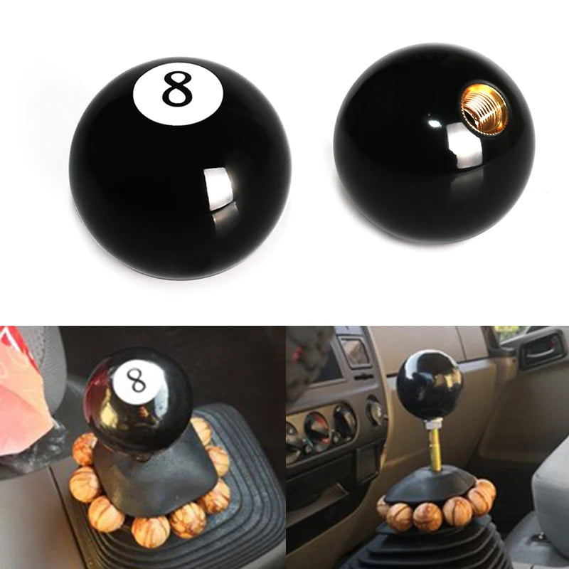 Black 8 Ball Gear Knob / Short shifter Knob For Universal Car Acrylic BLACK 8 Ball For