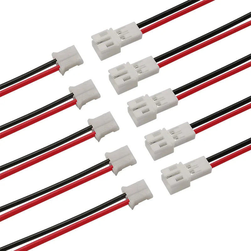 10/5/2 Pairs Small Mini JST 1.25mm PH2.0 XH2.54 2 Pin Male Female Plug Jack Connector Cable JST 1.25/2.0/2.54 2P Electronic Wire