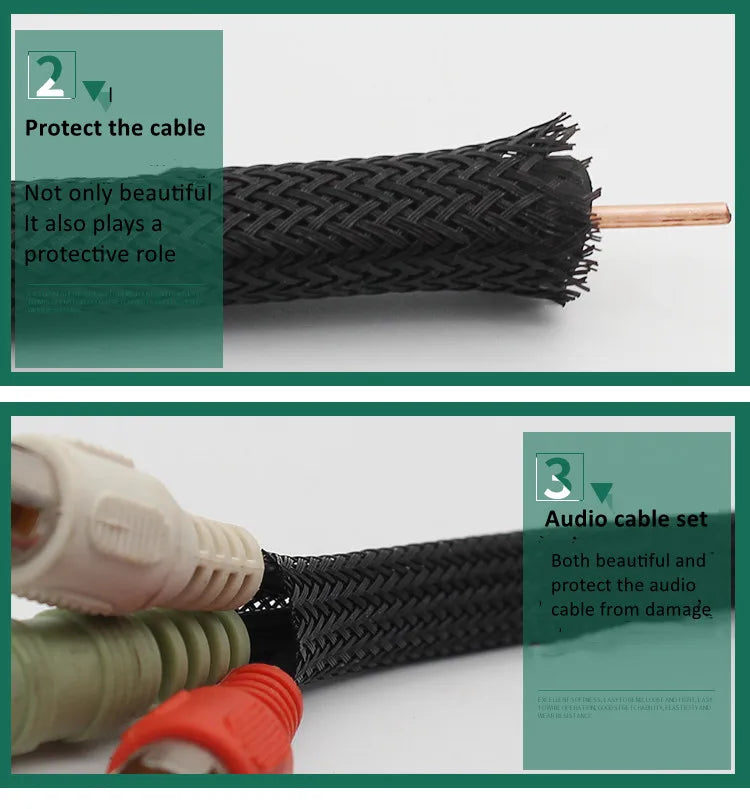 Dropship 1/5/10/50/M Black Insulated Braid Sleeving 4/6/8/10/12/14/20/25mm Tight PET Wire Cable Gland Protection Cable Sleeve