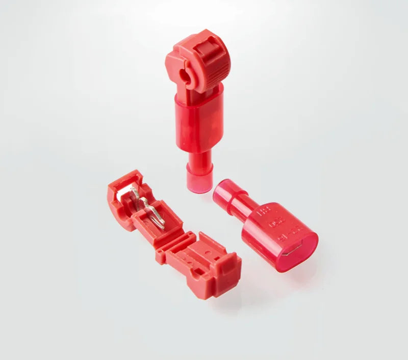 20pcs red T-shaped terminal blocks, wire and cable connection clamps, quick and non-stripping plugs, cable connectors Home