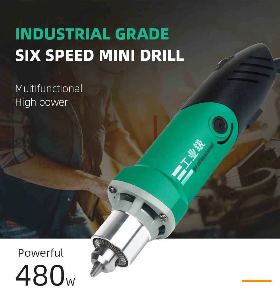 Dremel Style 480W Electric Mini Drill Engraver with 6 Position Variable Speed for Dremel Rotary Tools with Flexible Shaft