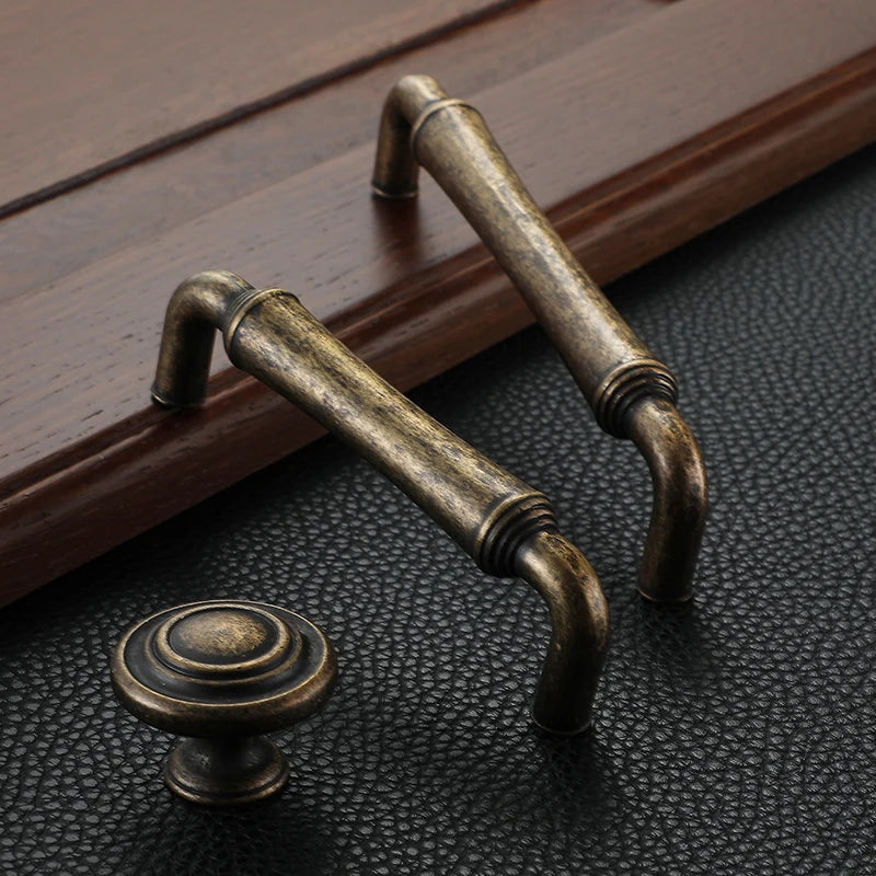 YUTOKO Retro Cupboard Pull Handles Metal Antique Brass Wardrobe 128mm Kitchen Drawer Cabinet Door Handle Furniture Knobs