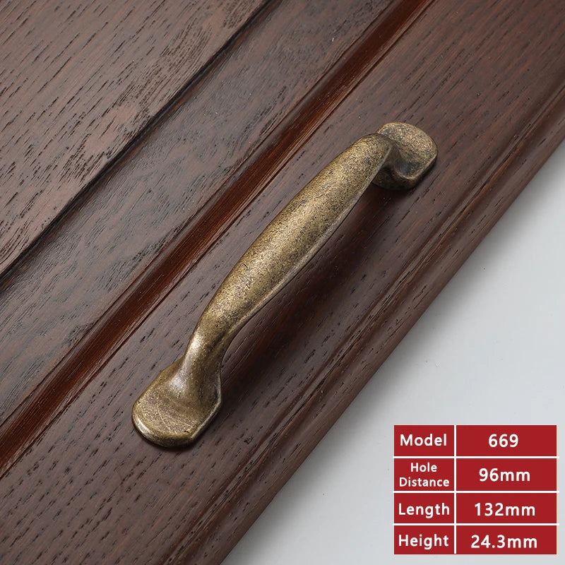 YUTOKO Retro Cupboard Pull Handles Metal Antique Brass Wardrobe 128mm Kitchen Drawer Cabinet Door Handle Furniture Knobs