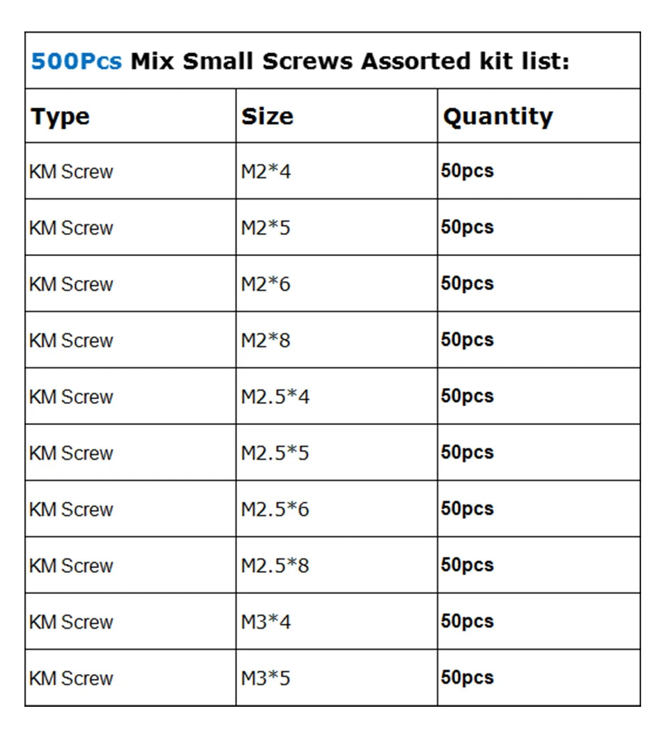 M2 M3 Screw Set KM2 Machine Laptop Screw Flat Head Phillips Drive Accessories for Repair Computer Electronic Laptop Screws Kit