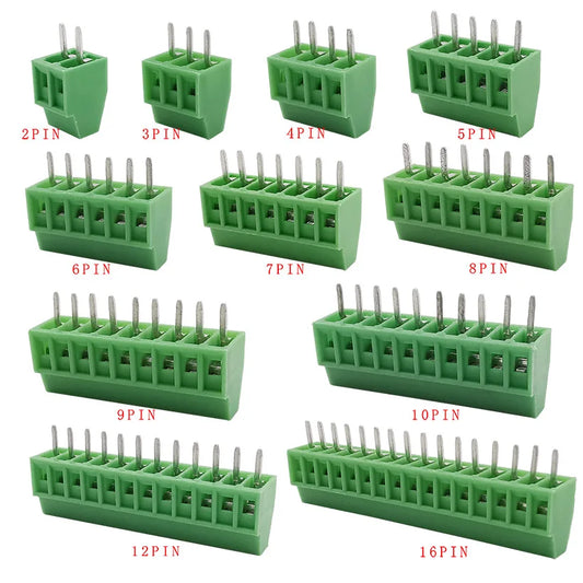 5/10pcs KF128 2.54mm 0.1" Pitch Mini PCB Screw Terminal Block Connector for Wires 2P 3P 4P 5P 6P 7P 8P 9P 10P 12P 16P Terminal