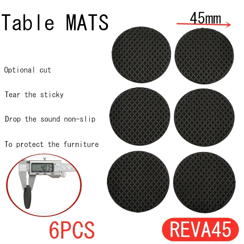 Rubber Pads For Chair Legs 1-24pcs Anti Slip Mat Bumper Damper Non-Slip Round Square Self Adhesive Table Feet Protector Hardware