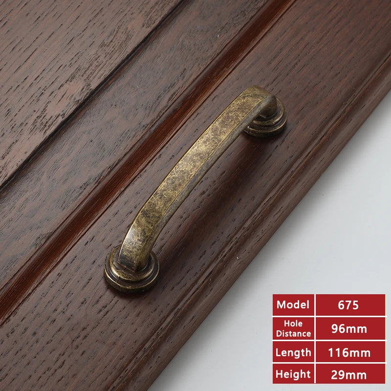 YUTOKO Retro Cupboard Pull Handles Metal Antique Brass Wardrobe 128mm Kitchen Drawer Cabinet Door Handle Furniture Knobs