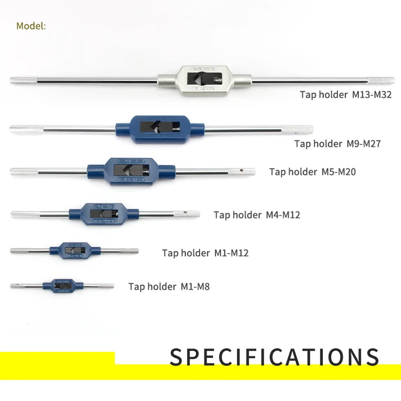 1 support de clé à taraud réglable pour tarauds et matrices, outils de taraudage M1-M32 