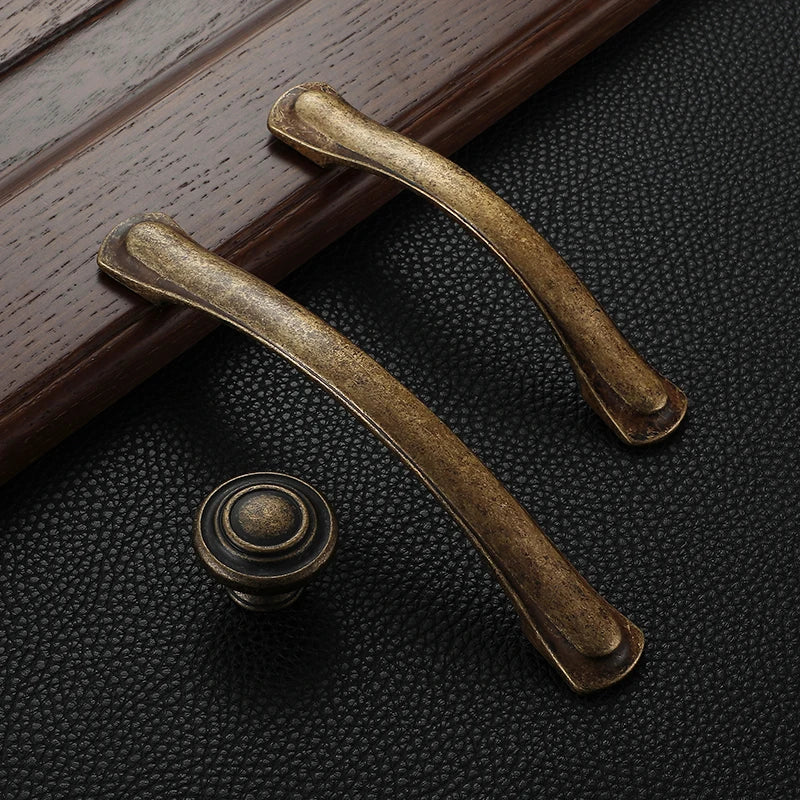 YUTOKO Retro Cupboard Pull Handles Metal Antique Brass Wardrobe 128mm Kitchen Drawer Cabinet Door Handle Furniture Knobs