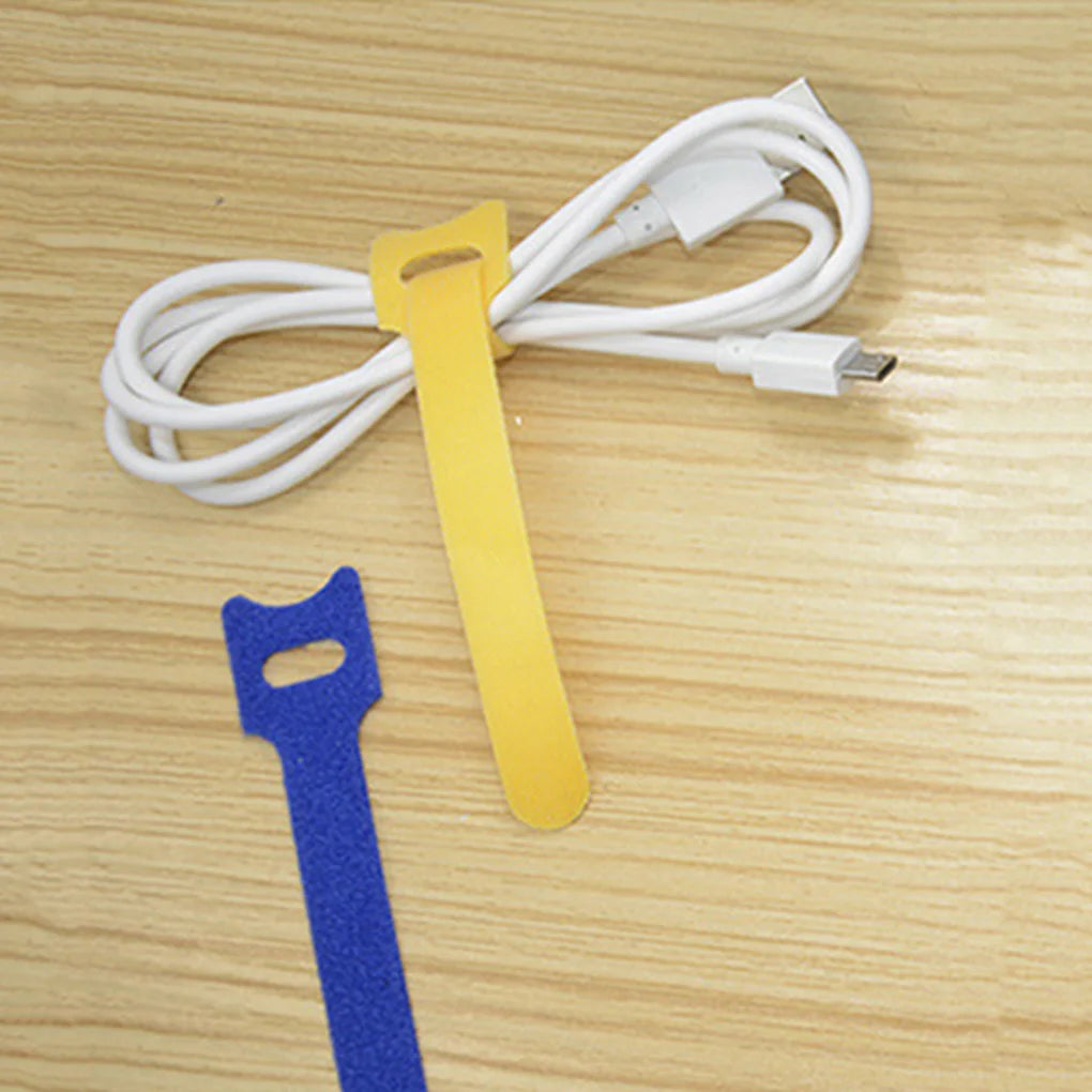 50pcs Cable Wire Straps Nylon Hook And Loop Strap Cable Ties Reusable Fastening Wire Organizer Zip Ties Nylon Cord