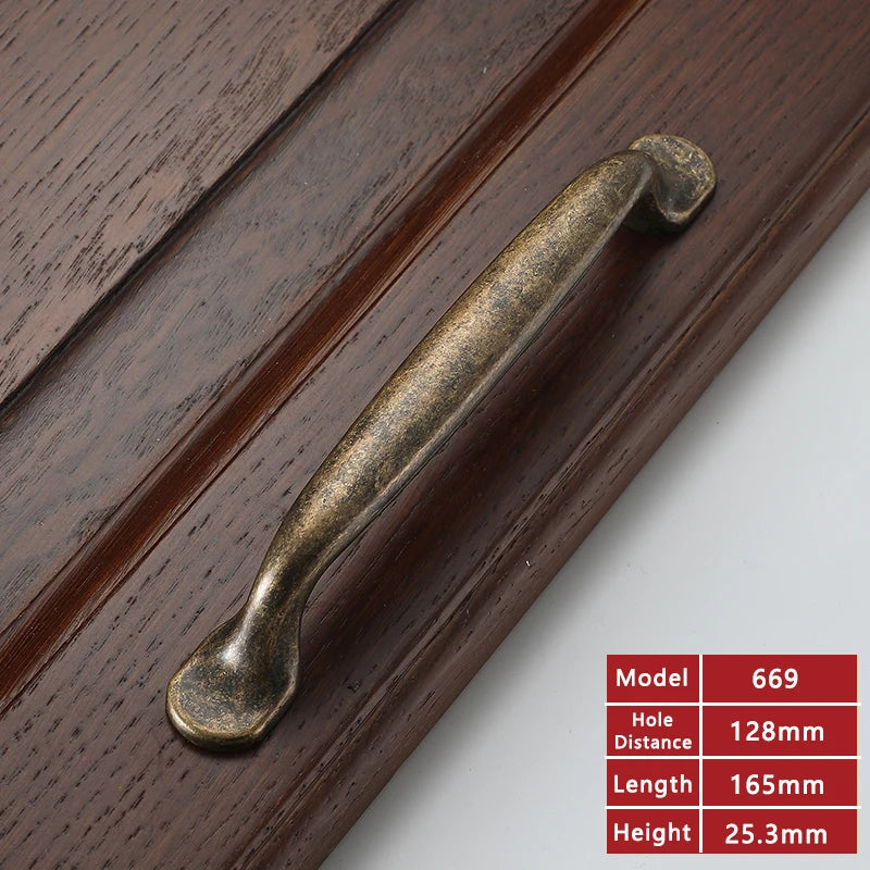 YUTOKO Retro Cupboard Pull Handles Metal Antique Brass Wardrobe 128mm Kitchen Drawer Cabinet Door Handle Furniture Knobs