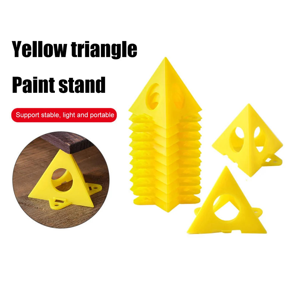 16pcs Mini Paint Stands Tool Triangle Paint Pads Feet for Woodworking Carpenter Woodworking Accessories