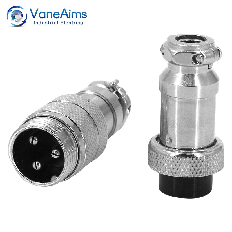 Connector GX16 small metal aviation socket 2/3/4/5/6/7pin electric cable terminal fixed type and butt mobile type Female&male