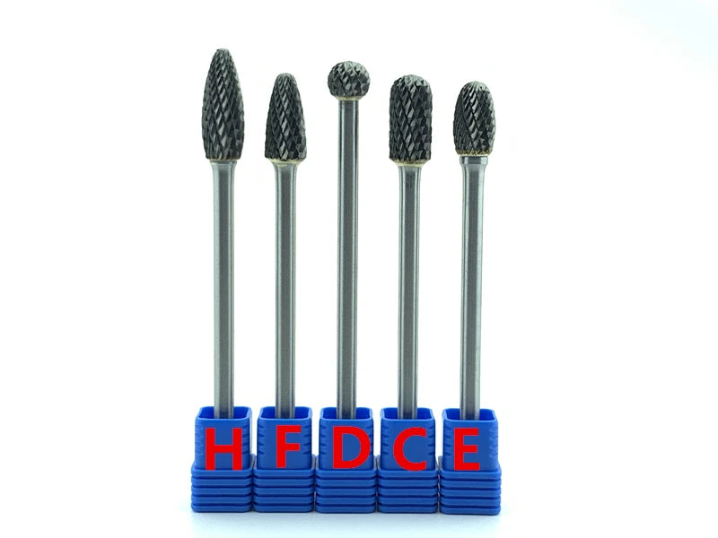 Jrealmer 6x12x120mm Long Tungsten Carbide Burrs for dremel Grinding Steel Grinding Wood Grinding