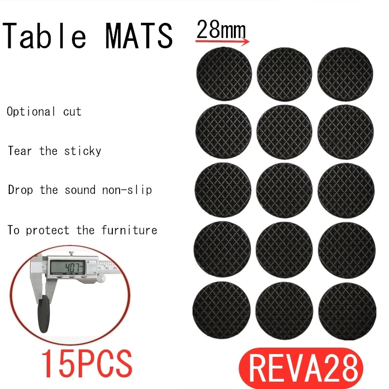 Rubber Pads For Chair Legs 1-24pcs Anti Slip Mat Bumper Damper Non-Slip Round Square Self Adhesive Table Feet Protector Hardware