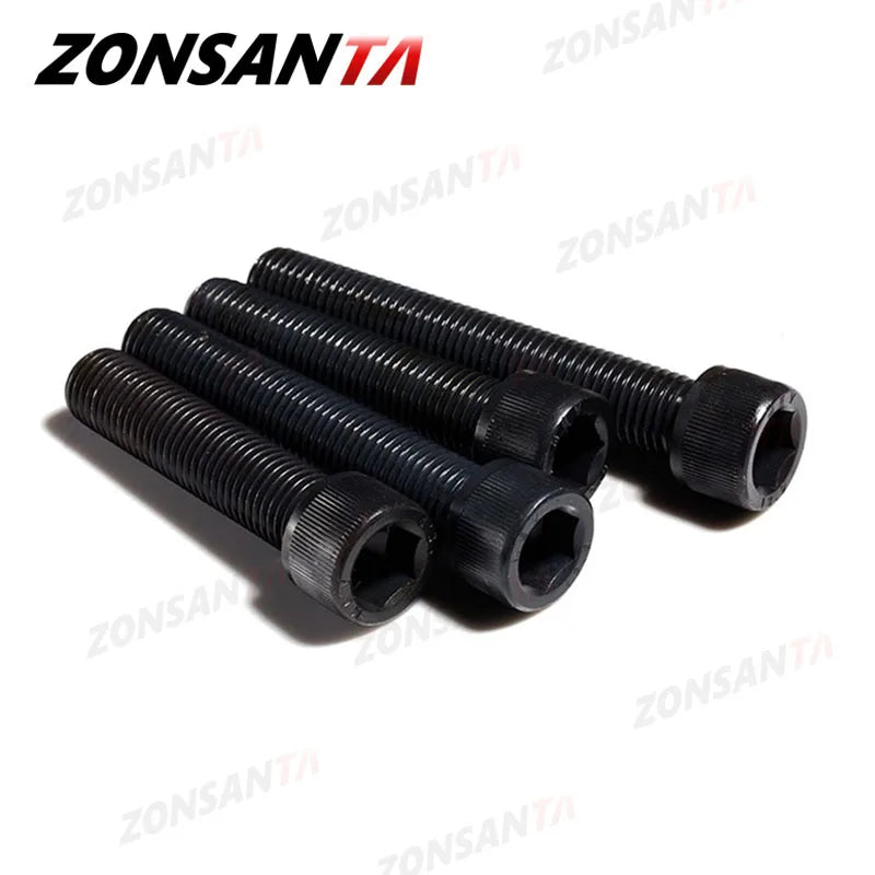 ZONSANTA M2 M3 M4 M5 M6 M8 Hex allen Socket Cap Head Screw Black grade 12.9 Metric Diy Screws Furniture Bolts Furniture ship car