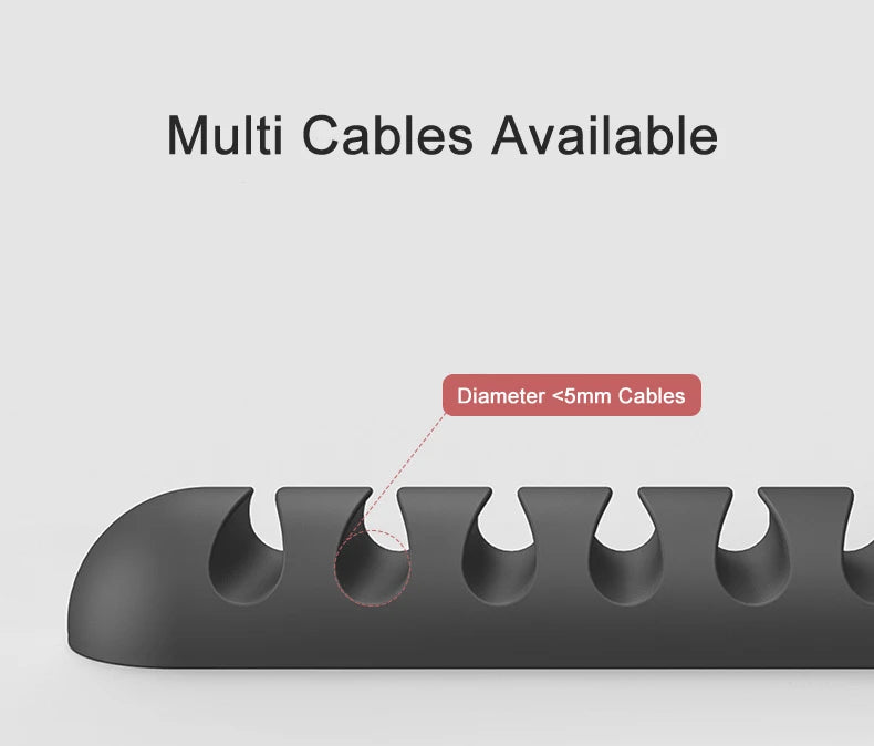 Intelligenter Kabelhalter aus Silikon, flexibler Kabelwickler, Draht-Organizer-Halter, Kabelmanagement-Clip für USB-Kopfhörer-Netzwerkkabel 