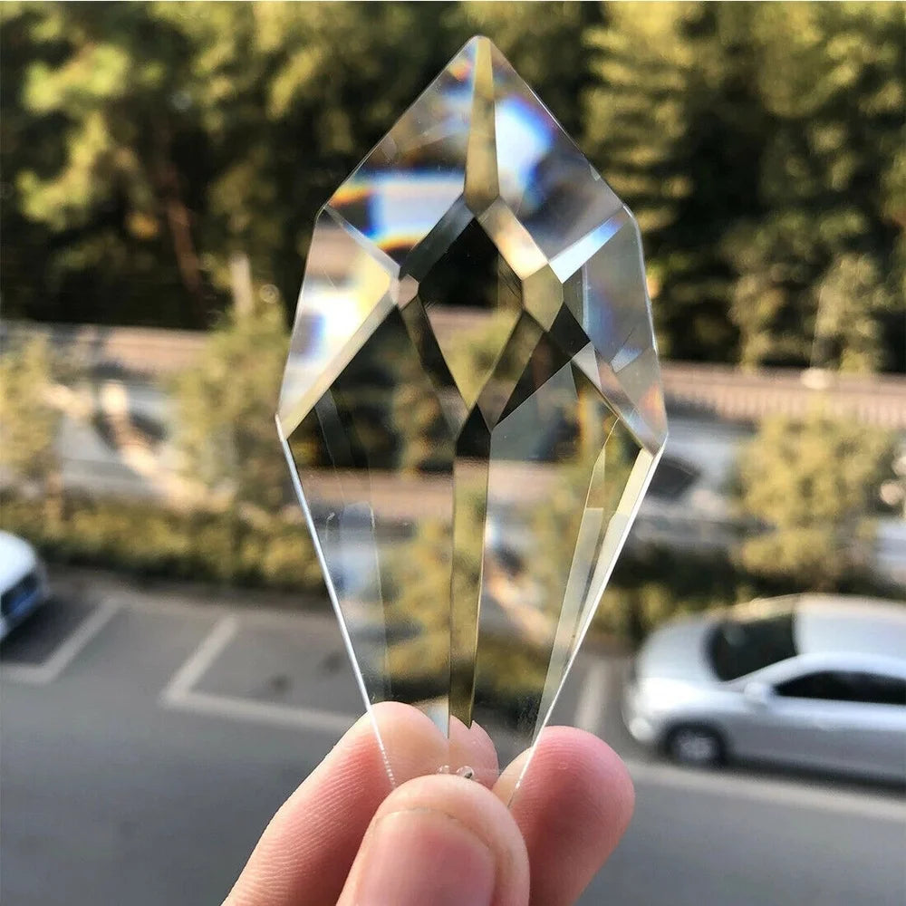 Excellent K9 Crystal Prism Clear Faceted Glass Arrow Chandelier Crystal Hanging Ornaments DIY Suncatcher Pendants Rainbow Maker