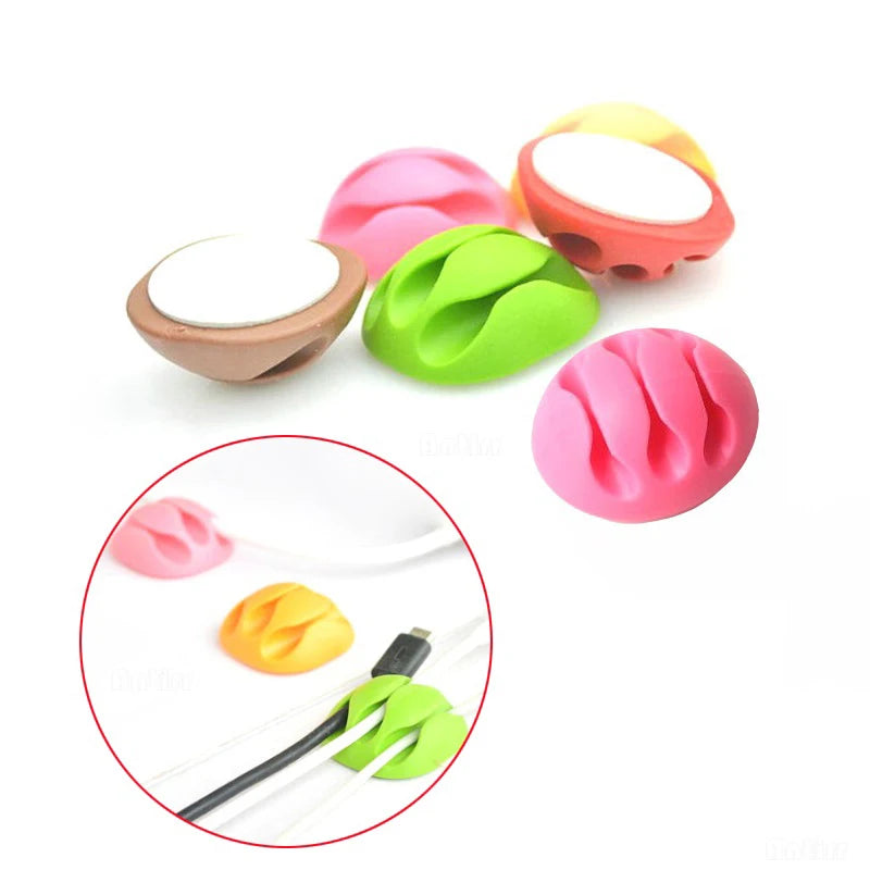 Clip Cable Bobbin Winder clamp protector Earphone Ties Organizer Wire Cord Fixer Holder Data line Tidy Collation Management