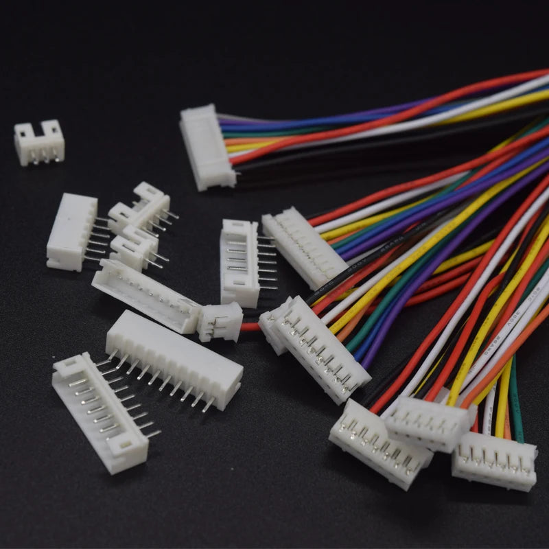 10Sets Mini Micro JST 2.0 PH Male Female Connector 2/3/4/5/6/7/8/9/10-Pin Plug With terminal Wires Cables Socket 200MM 26AWG