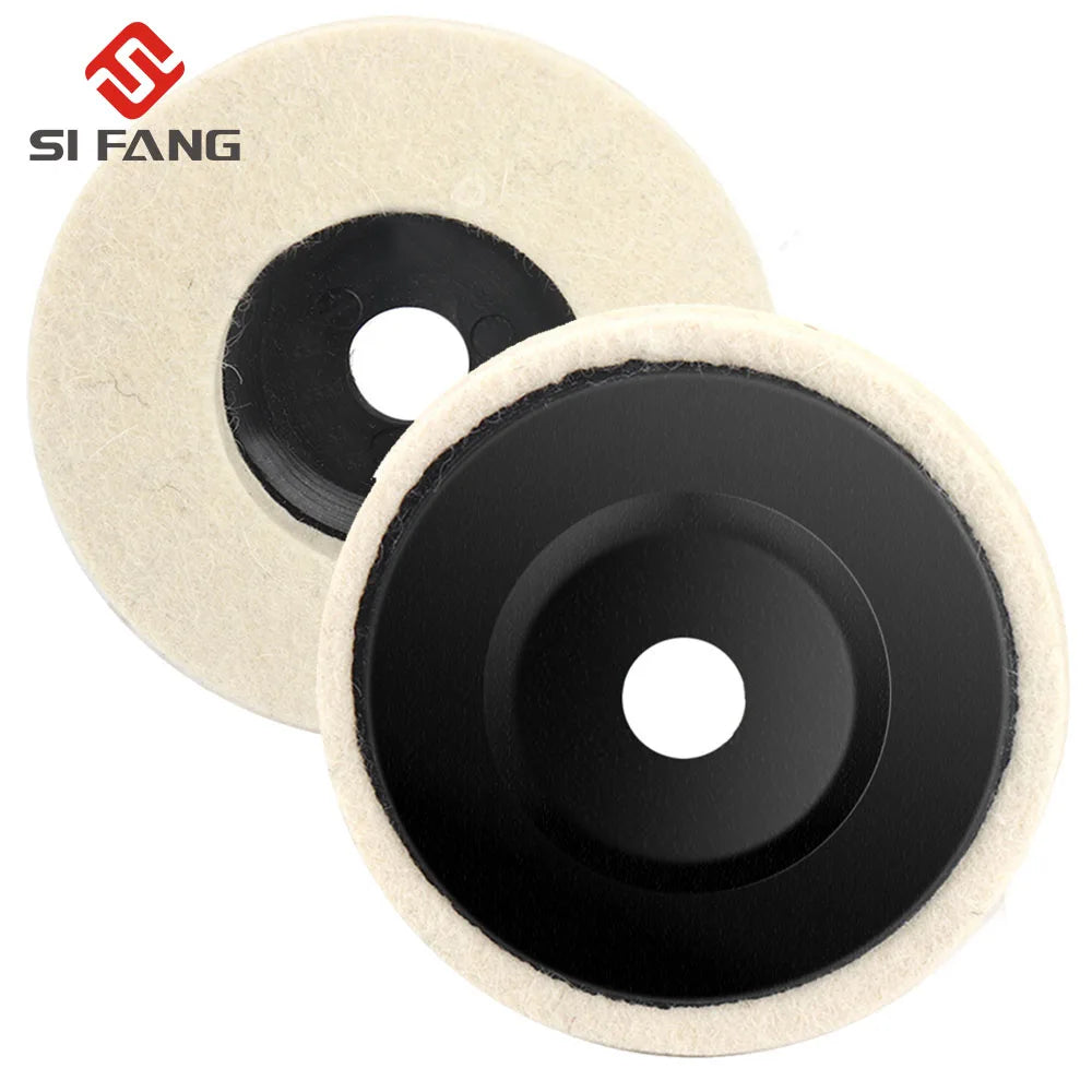 SIFANG 50mm/75mm Wool Polishing Wheel Polishing Pads Angle Grinder Wheel Felt Polishing Disc for Metal Marble Glass Ceramic 1PC