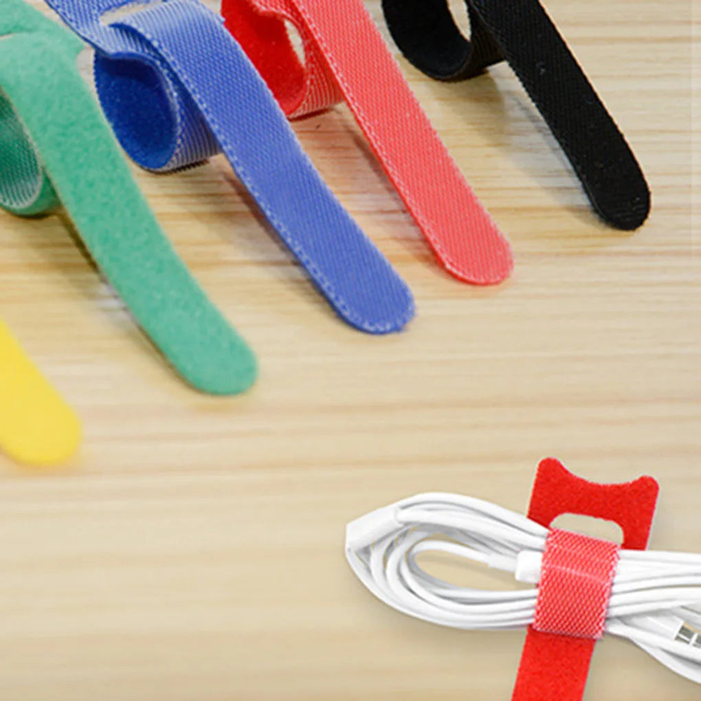 50pcs Cable Wire Straps Nylon Hook And Loop Strap Cable Ties Reusable Fastening Wire Organizer Zip Ties Nylon Cord