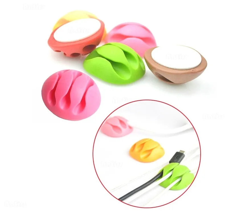 Clip Cable Bobbin Winder clamp protector Earphone Ties Organizer Wire Cord Fixer Holder Data line Tidy Collation Management