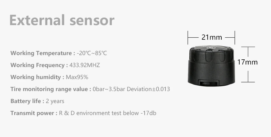 Système de surveillance de la pression des pneus TPMS de voiture intelligente, horloge numérique solaire, écran LCD, système d'alarme de sécurité de la pression des pneus de voiture 