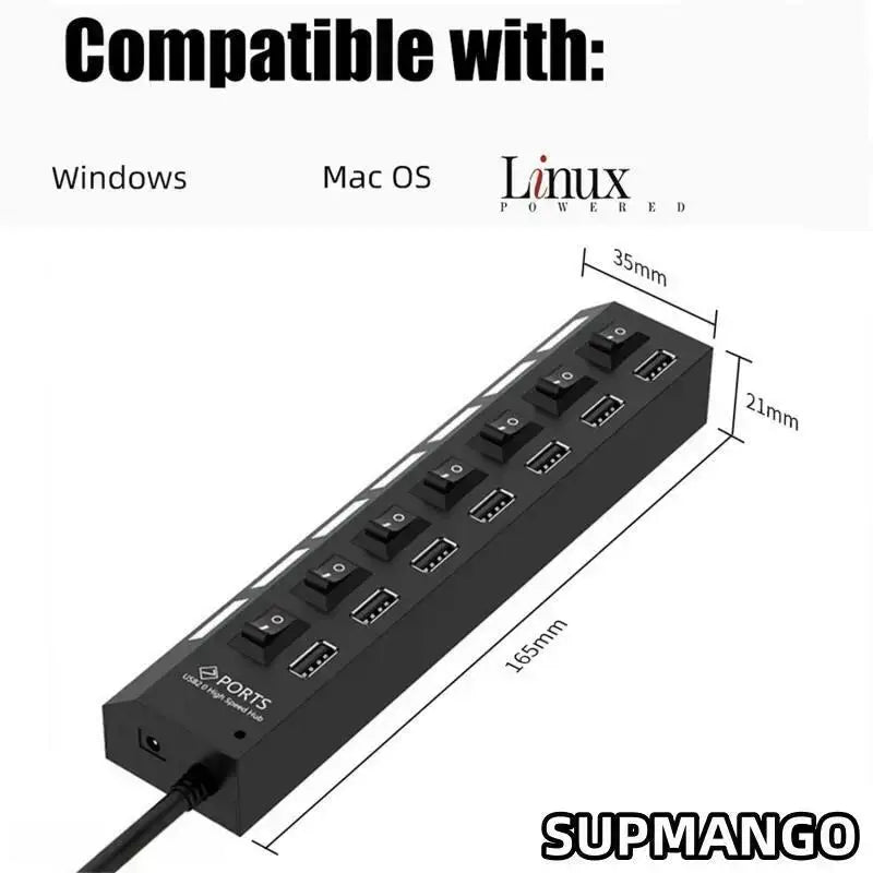 USB Hub Hub USB Adapter Multi Ports Use Power Adapter Extensor USB 2.0 PC Computer Accessories Switch USB For Laptop