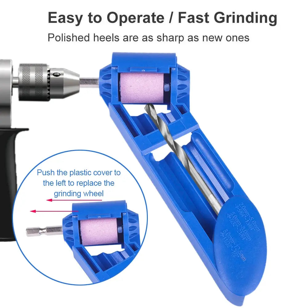 3 stücke 2,0 12,5mm Tragbare Bohrer Spitzer Korund Schleifen Rad Bit Power Werkzeuge Twist Bohrer Schärfen Schleifen Maschine 