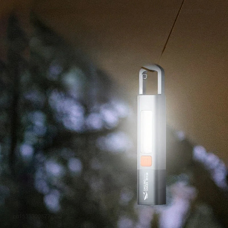 Xiaomi Outdoor-Taschenlampe, tragbar, starkes Licht, variabler Fokus mit Flutlicht, Seitenlichtern, Mini-Taschenlampe, hohe Helligkeit 