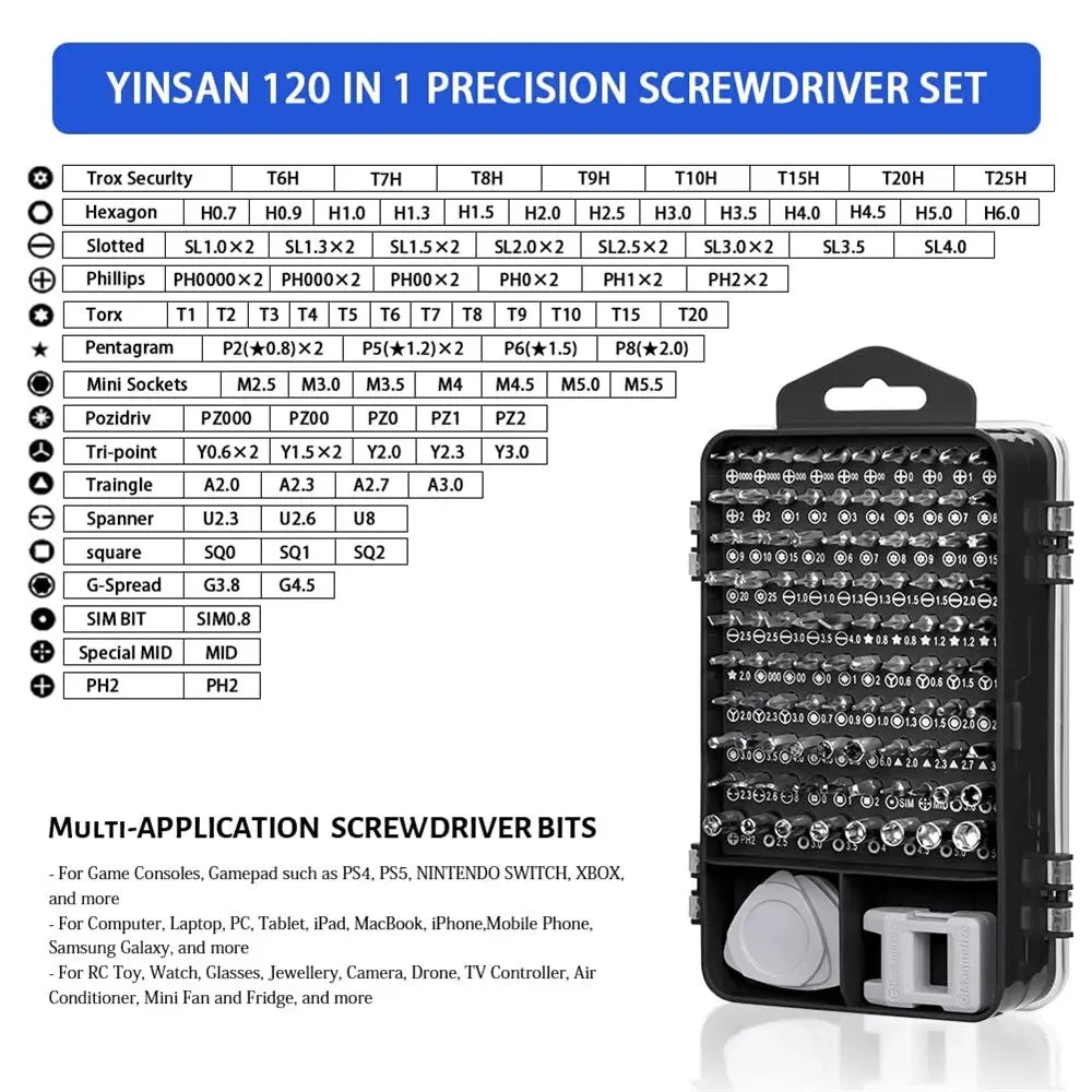 NEW 115-in-1 precision screwdriver set multifunctional professional repair tool with 98pcs magnetic suitable for various repairs