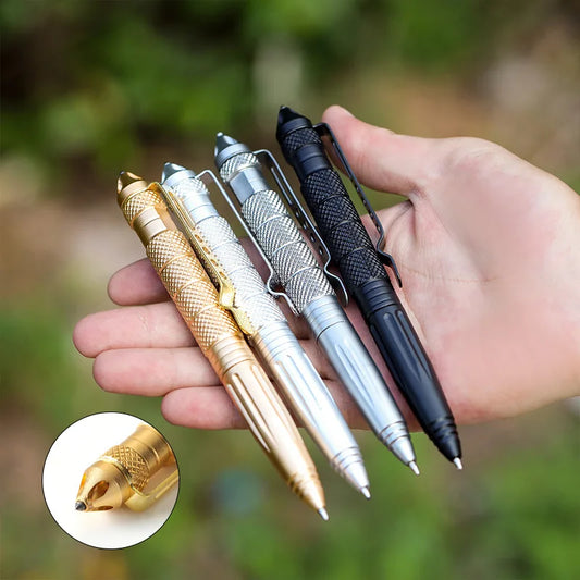 Selbstverteidigung für draußen, B2-Kopf aus Wolframstahl, taktischer Verteidigungsstift, EDC-Multifunktions-Kriegsstift, Outdoor-Set für zerbrochene Fenster, Überleben... 